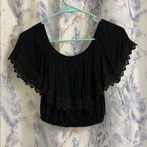 Black crop top